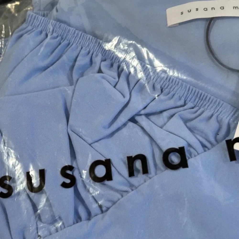 Susana Monaco Off The Shoulder High Low Hem Dress Vista/Blue Size XS - NWT
